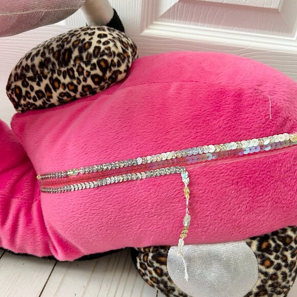 Libby Lu Hot Pink Cheetah Print Motorcyle Y2K Decorative Throw Pillow - Picture 6 of 8